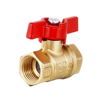 Кран шаровый латунныйБАЗ  11б27п1 вода ВР/ВР Ду 20 (3/4") Ру 40 бабочка  от производителя "Рускон"