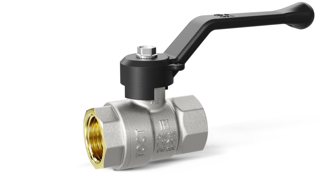 Кран шаровый латунныйLD Pride  вода ВР/ВР Ду 50 (2") Ру 25 рычаг 