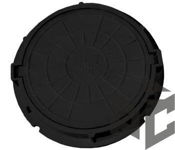 Люк полимер-песчаный Ду750 (25т) черный от производителя "Рускон"