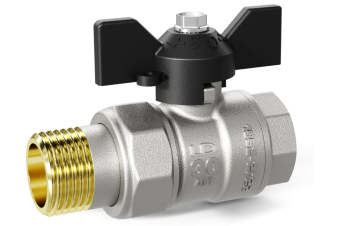 Кран шаровый латунныйLD Pride  вода ВР/ВР Ду 20 (3/4") Ру 40 бабочка американка